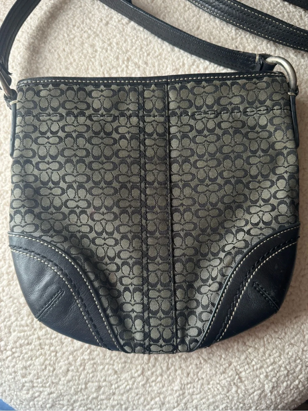 Coach Signature Small Crossbody Bag in Black